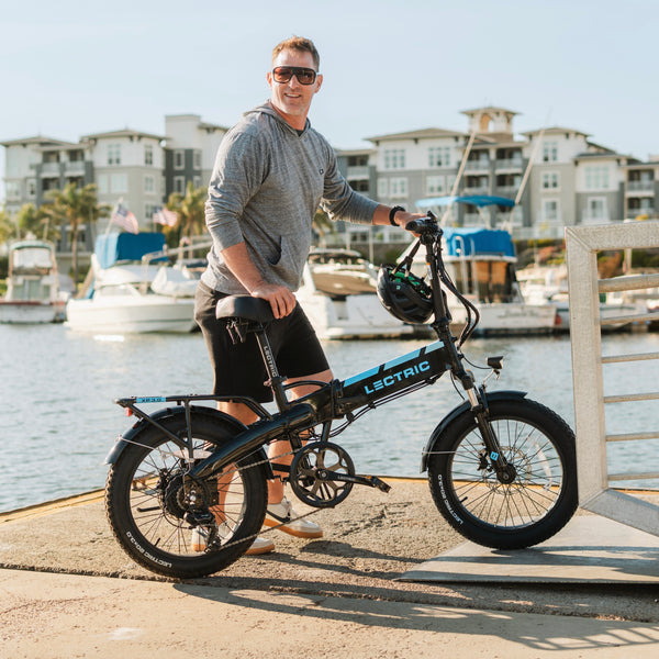 man walking with eBike