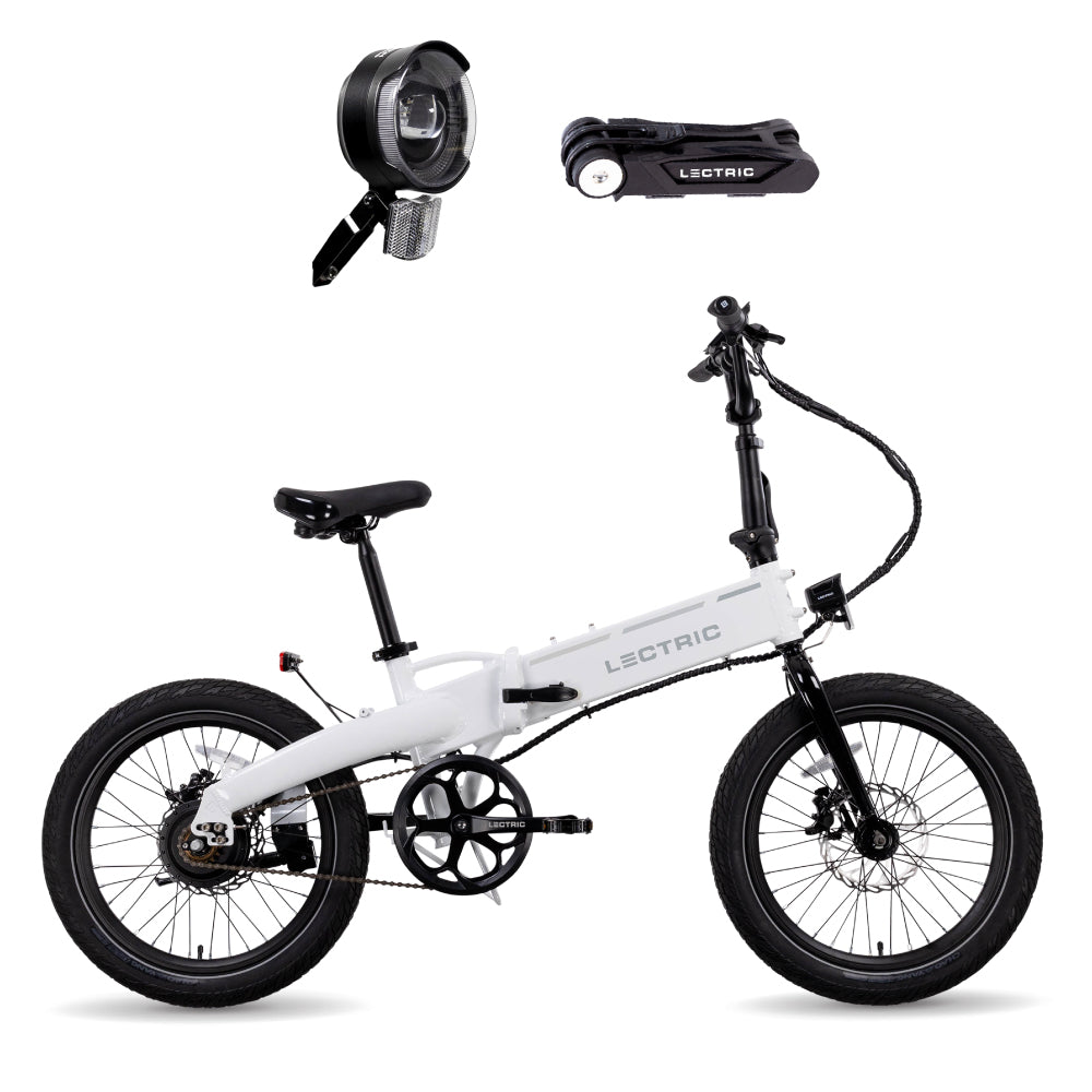 XP Lite 2.0 Arctic White Long-Range + FREE Elite Headlight & Bike Lock ($148 Value)