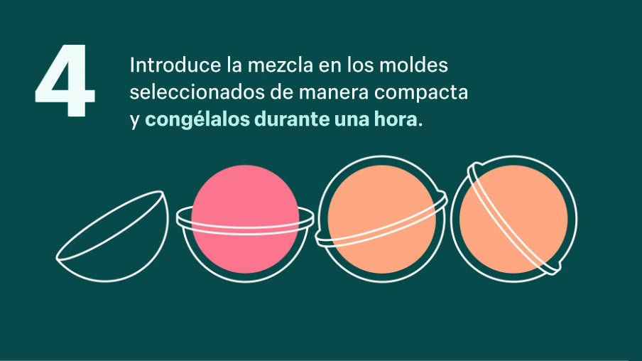 Paso 4: coloca la mezcla en los moldes que hayas elegido de forma muy compacta.