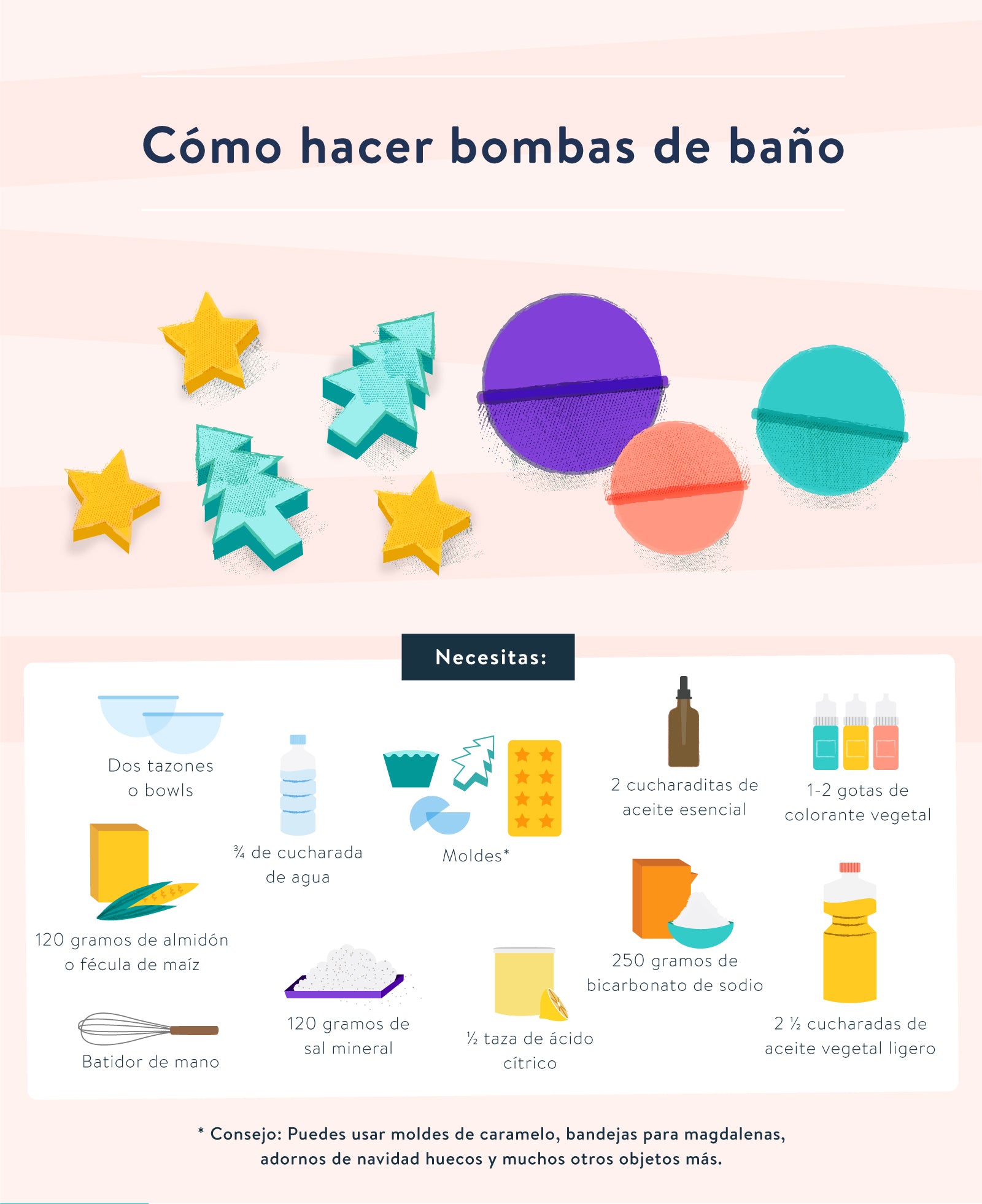DIY Cómo Hacer Bombas de Baño Caseras - 5 Pasos