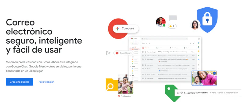 Entra en la web de Gmail