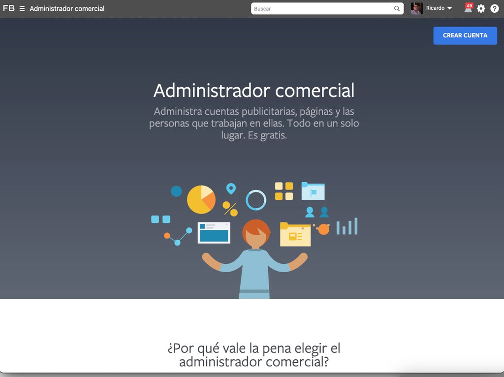 FACEBOOK BUSINESS MANAGER INICIAR SESION