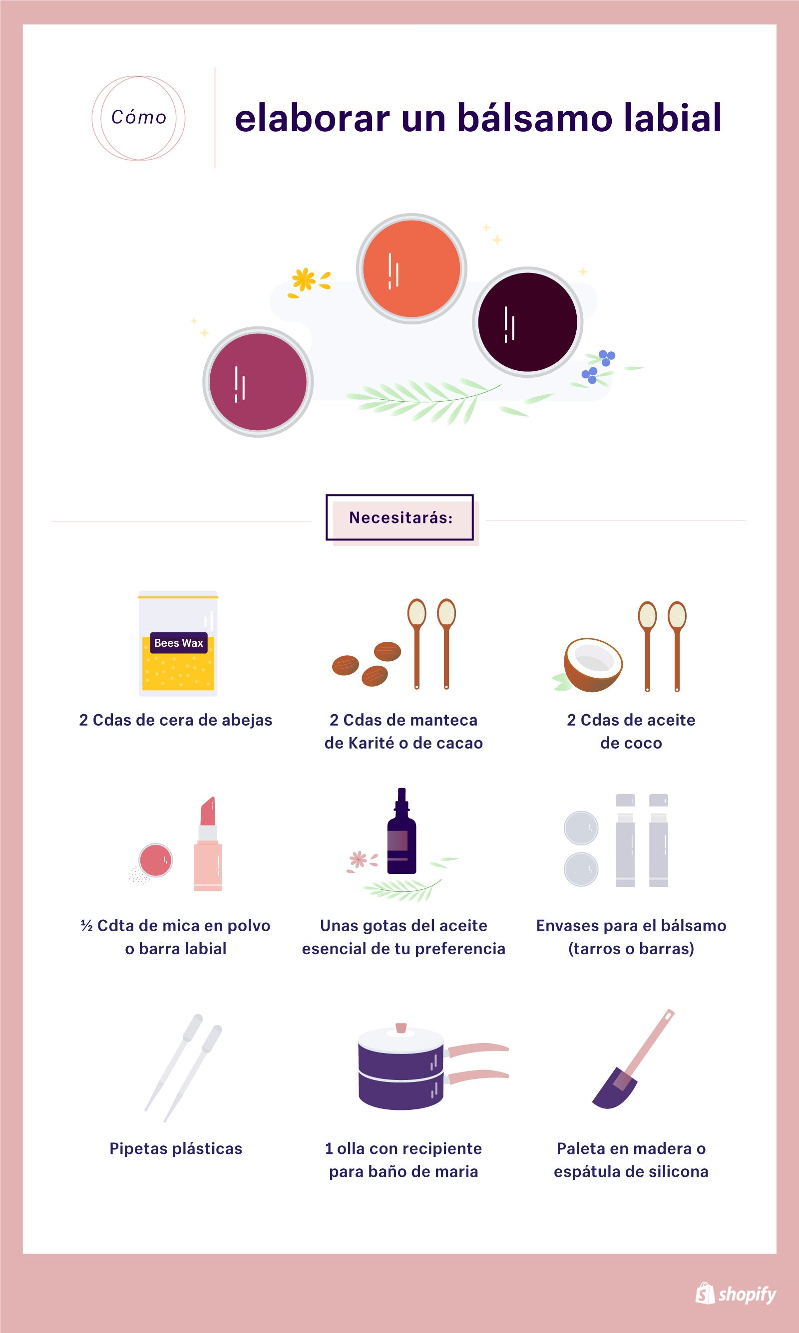 infografia como elaborar bálsamo labial casero