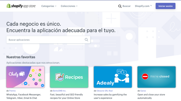 Tienda de aplicaciones de Shopify