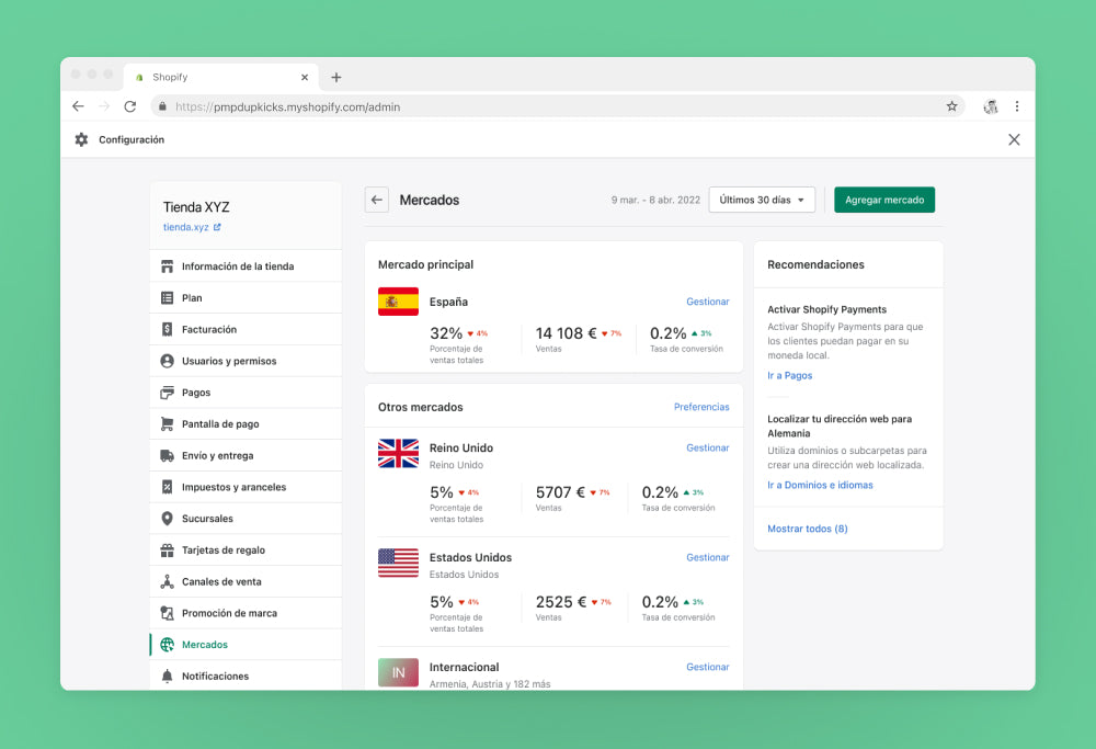 Shopify Markets: Todo lo que necesita tu ecommerce para vender en todo el mundo 3
