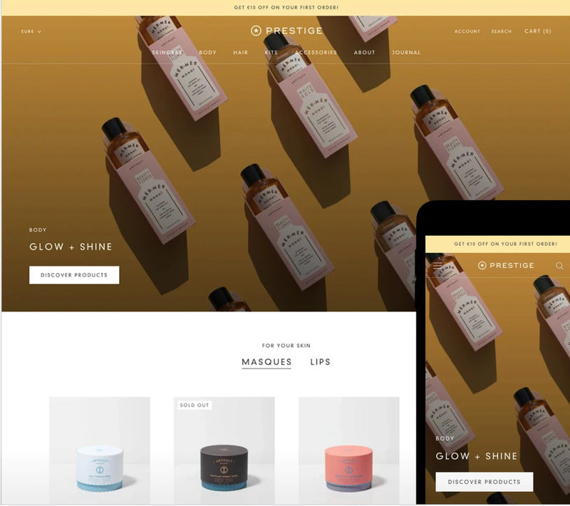 Tema Prestige de Shopify