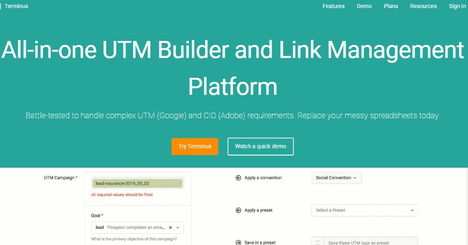 Terminus URL Builder