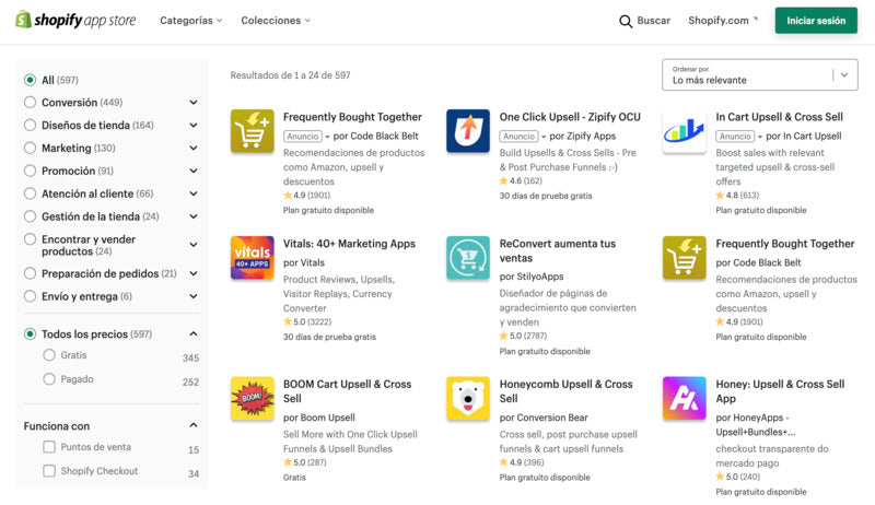 Apps de Shopify para hacer Up-selling