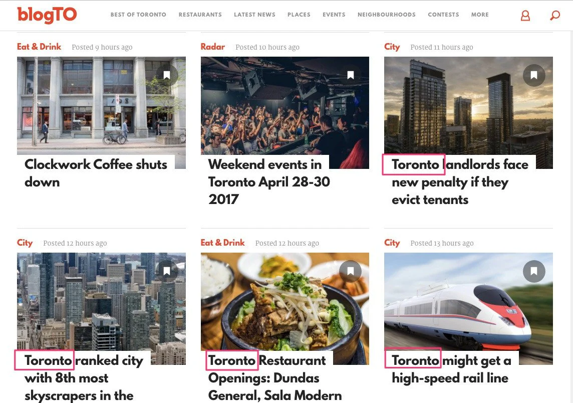 Blogto Toronto blog