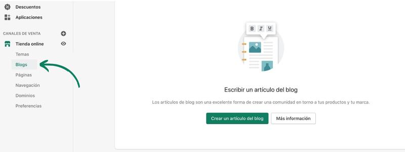 Agrega el blog a tu plataforma