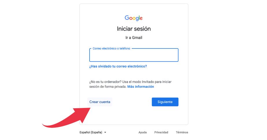 Censo nacional Peatonal péndulo Cómo crear un correo Gmail gratis de Google en 5 pasos? (2022) - Shopify  España
