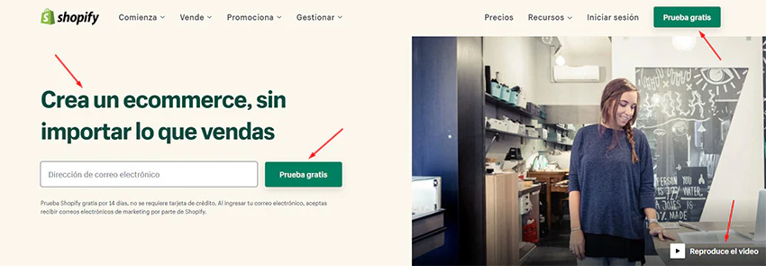 Ejemplo de cómo presentar los call to action en tu web