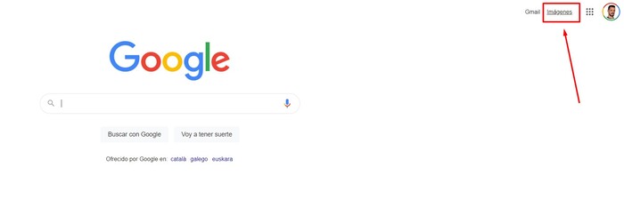 ¿Dónde está "buscar por imagen de Google"?