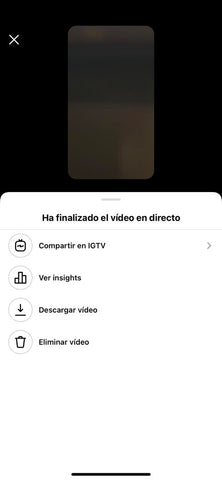 Finalizar Instagram Live