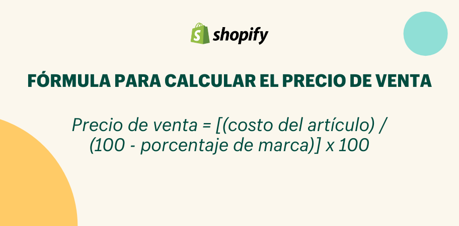 formula como calcular el precio de venta