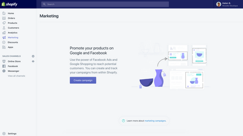 Marketing in Shopify