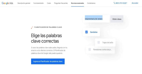 Planificador de palabras de Google