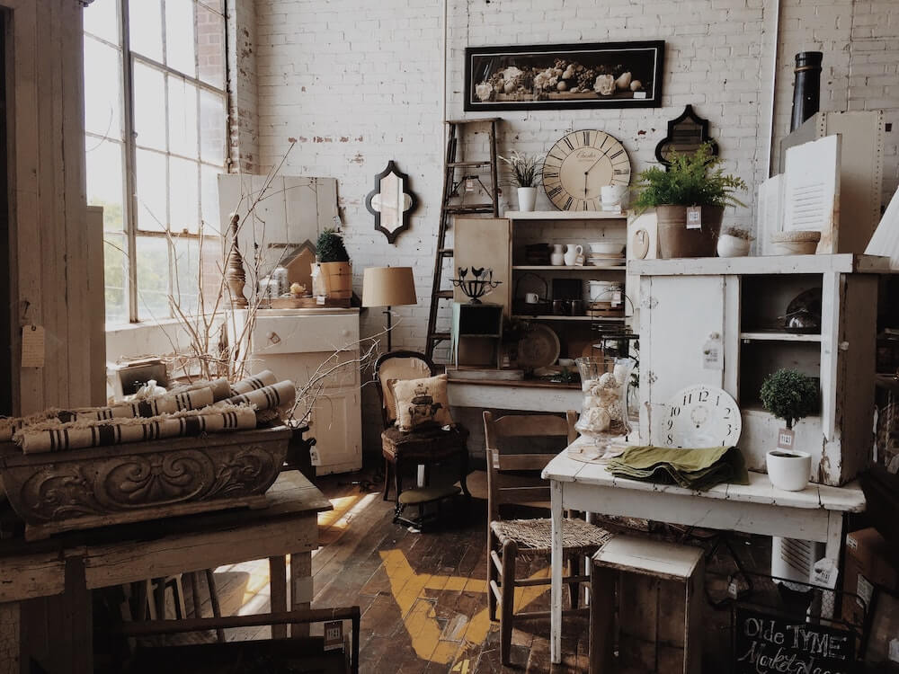 Interior de una tienda de decoración