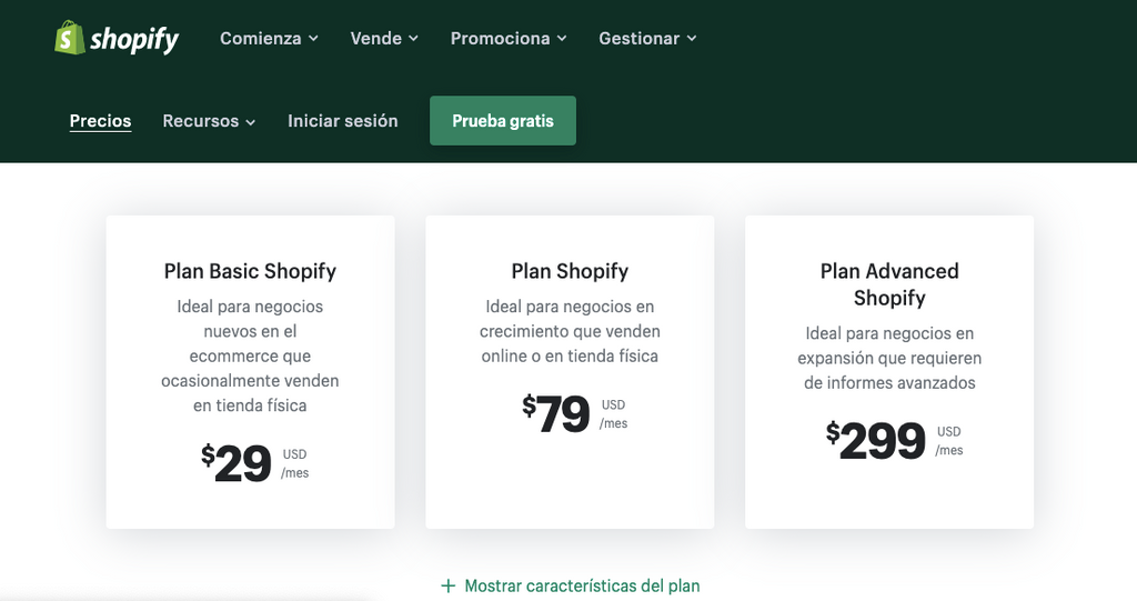 precio crear tienda online