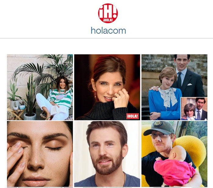 Enlace de Instagram de la revista HOLA