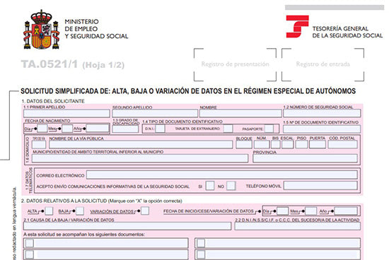 como darse de alta en autonomos 2022