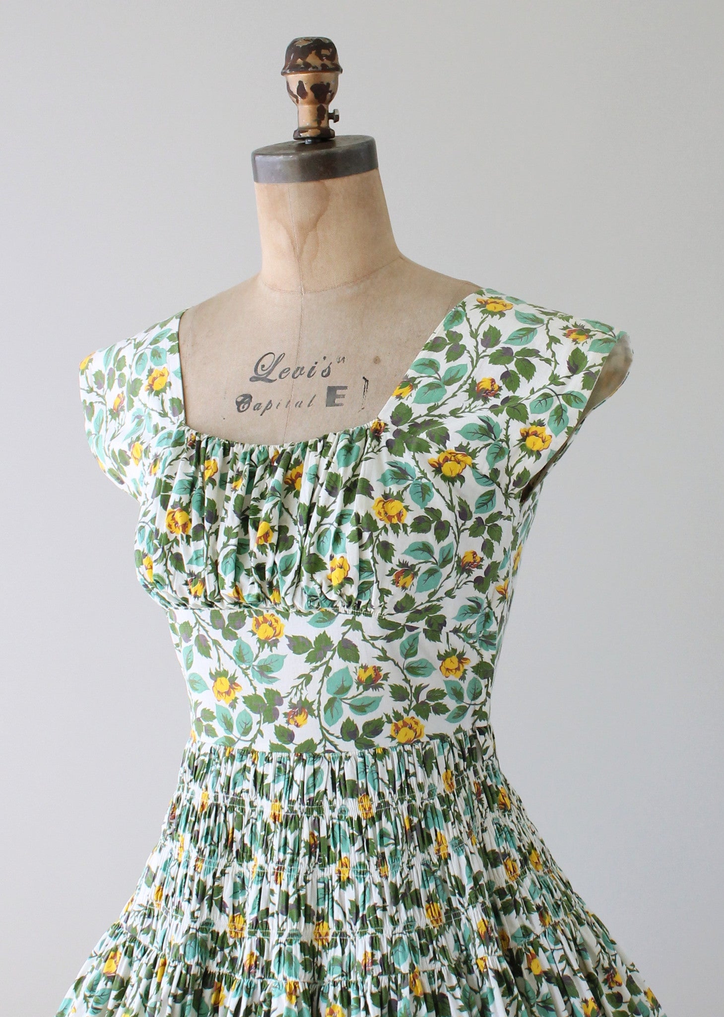Vintage 1950s Vicky Vaughn Floral Cotton Summer Dress - Raleigh Vintage