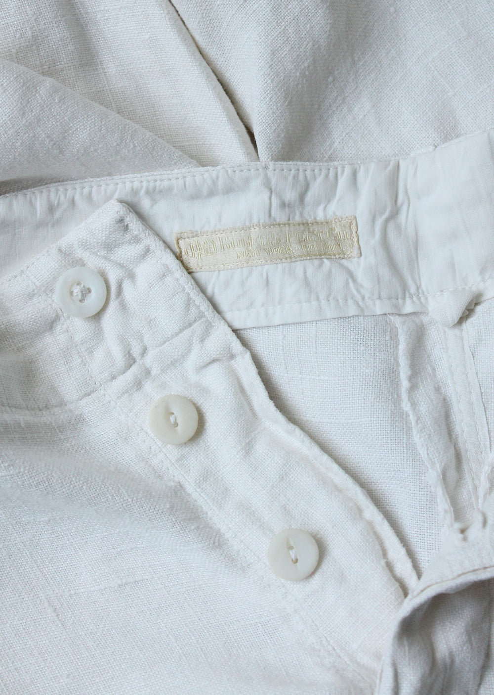 Vintage 1920s White Linen Plus Fours Breeches - Raleigh Vintage