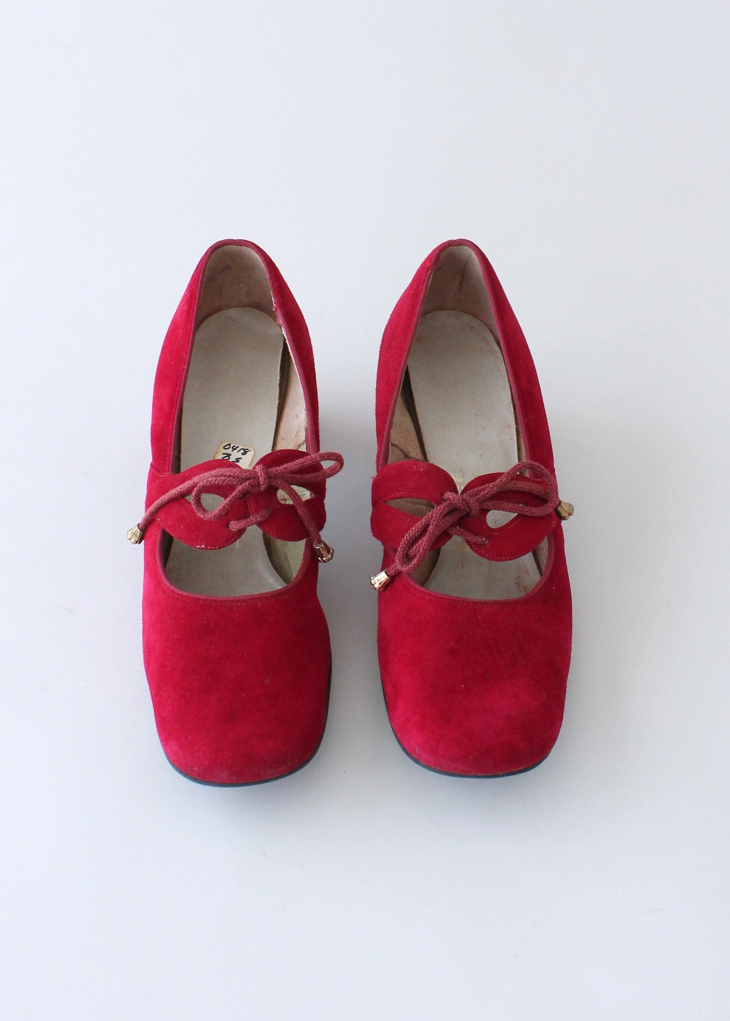 Vintage 1960s MOD Red Mary Janes Shoes - Raleigh Vintage