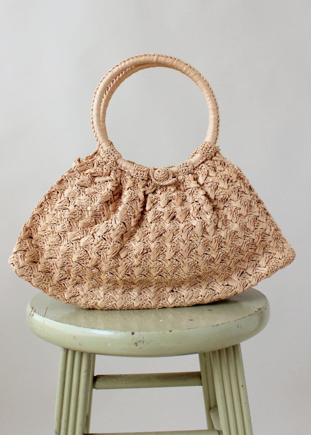 Vintage 1960s Ritter Woven Straw Purse - Raleigh Vintage