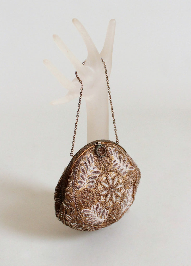 Vintage 1920s French Beaded Round Purse | Raleigh Vintage