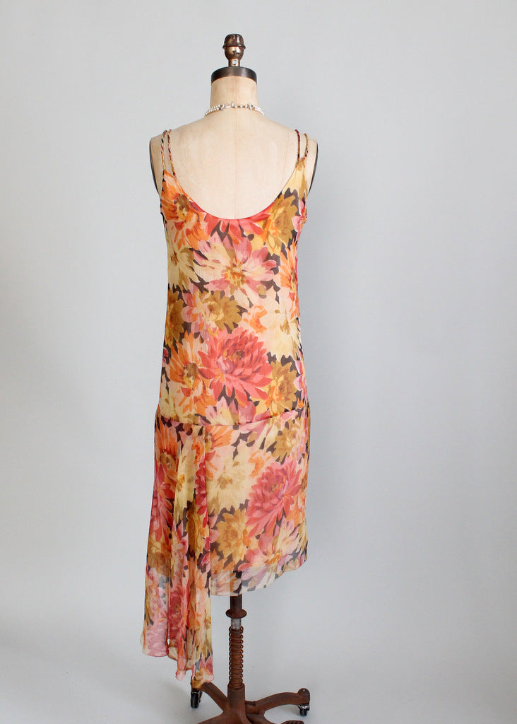 Vintage 1920s Floral Chiffon Flapper Dress | Raleigh Vintage
