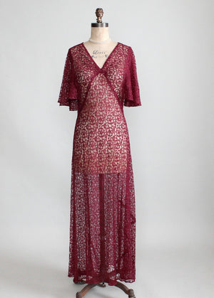 cranberry lace dress