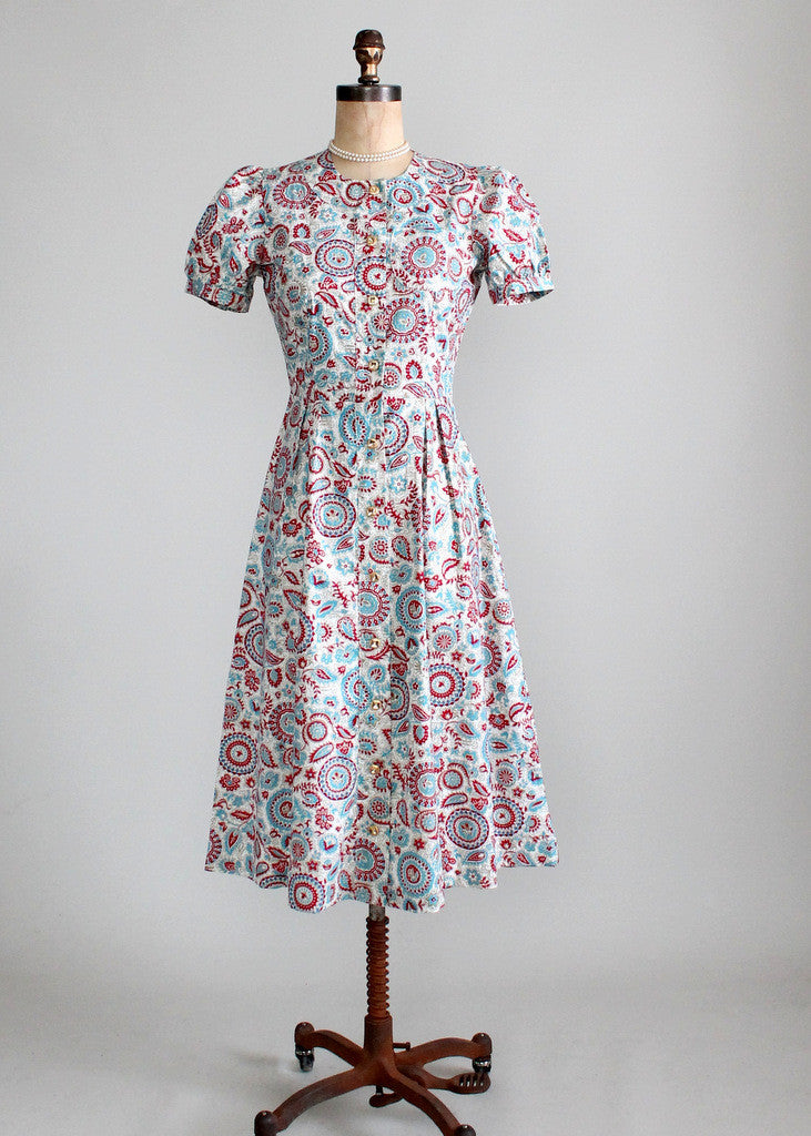 Vintage 1940s Jacqueline Shaw Day Dress - Deadstock | Raleigh Vintage