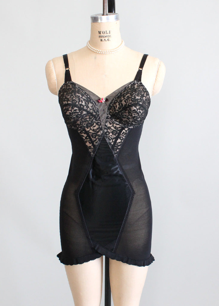 Vintage 1940s Pin Up Black Girdle | Raleigh Vintage