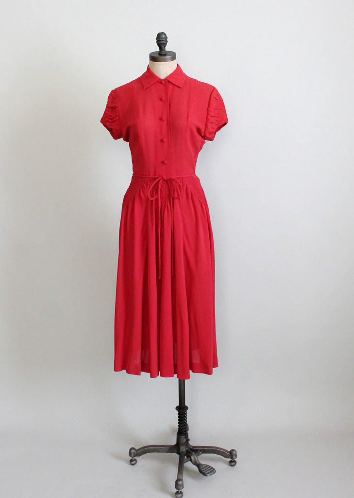 40s red dress