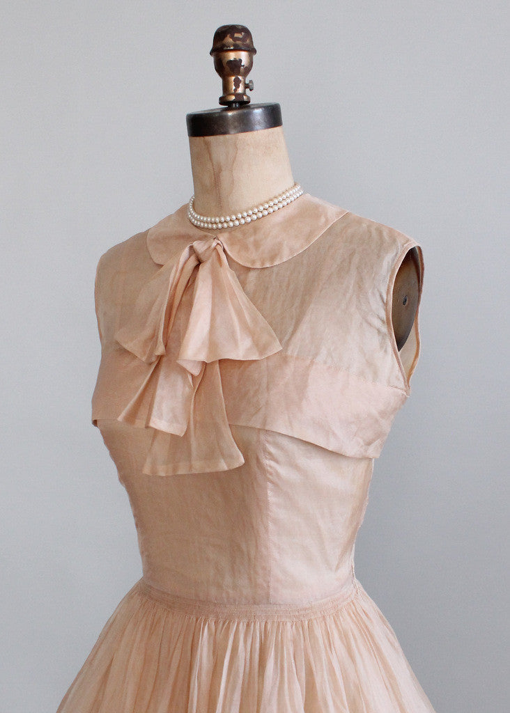 Vintage 1950s Sorbonne Silk Organza Dress - Raleigh Vintage