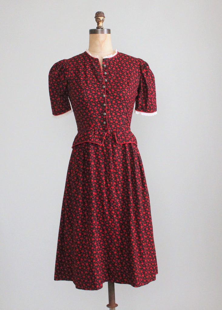 Vintage 1950s Munchen German Octoberfest Dress | Raleigh Vintage