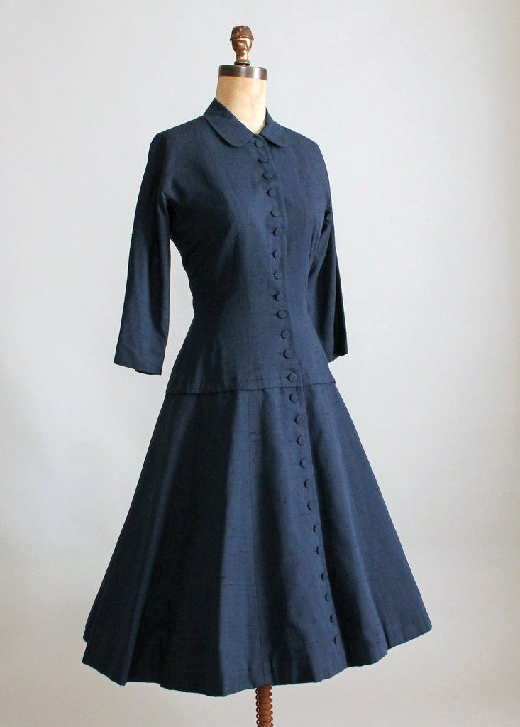 Vintage 1950s Suzy Perette New Look Silk Coat Dress | Raleigh Vintage