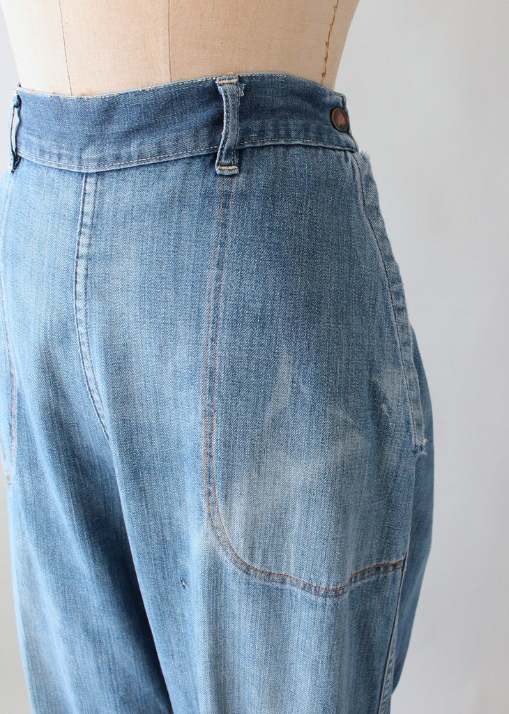 Vintage 1950s Distressed and Patched Jeans | Raleigh Vintage