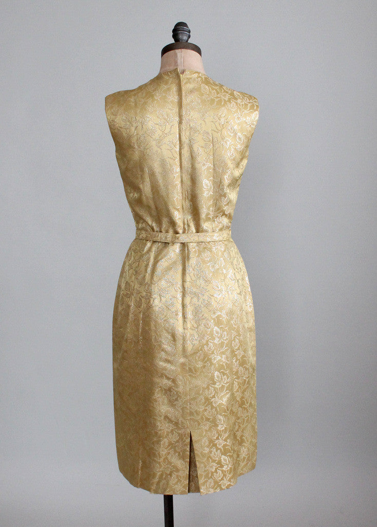 Vintage 1960s Gold Brocade Cocktail Dress and Jacket | Raleigh Vintage