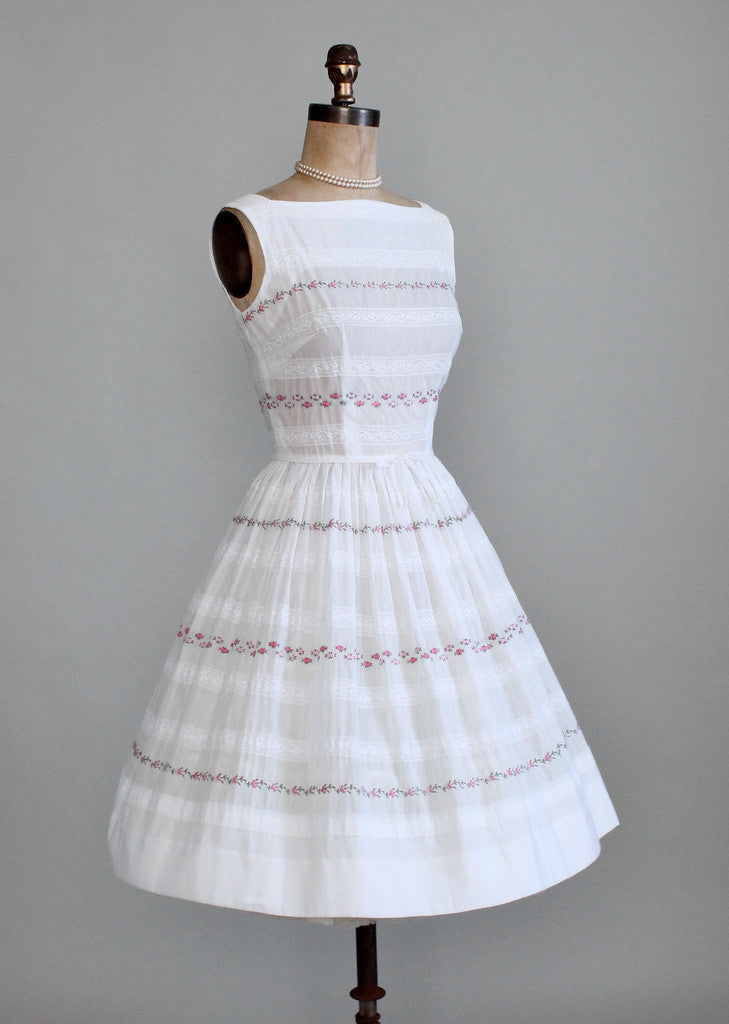 Vintage 1960s L'Aiglon Petite Roses Cotton Dress | Raleigh Vintage