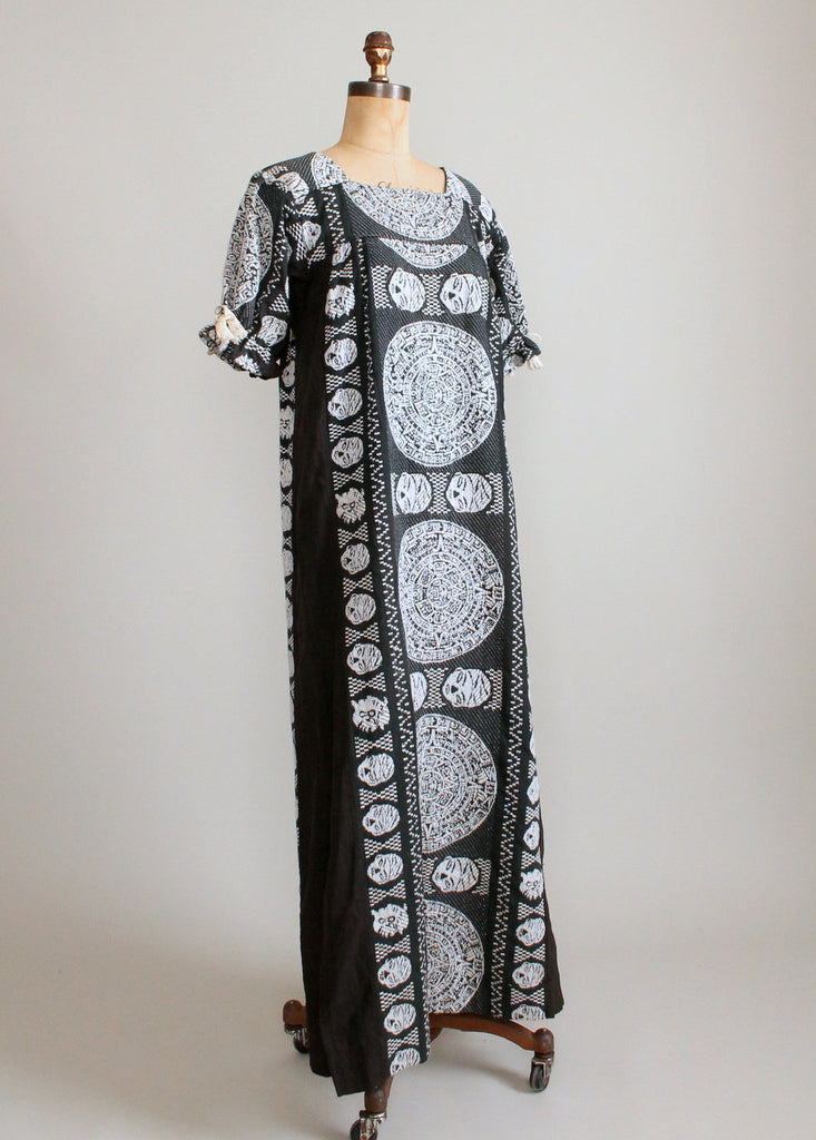 Vintage 1960s Miss Elliette Embroidered Ethnic Caftan Dress | Raleigh ...