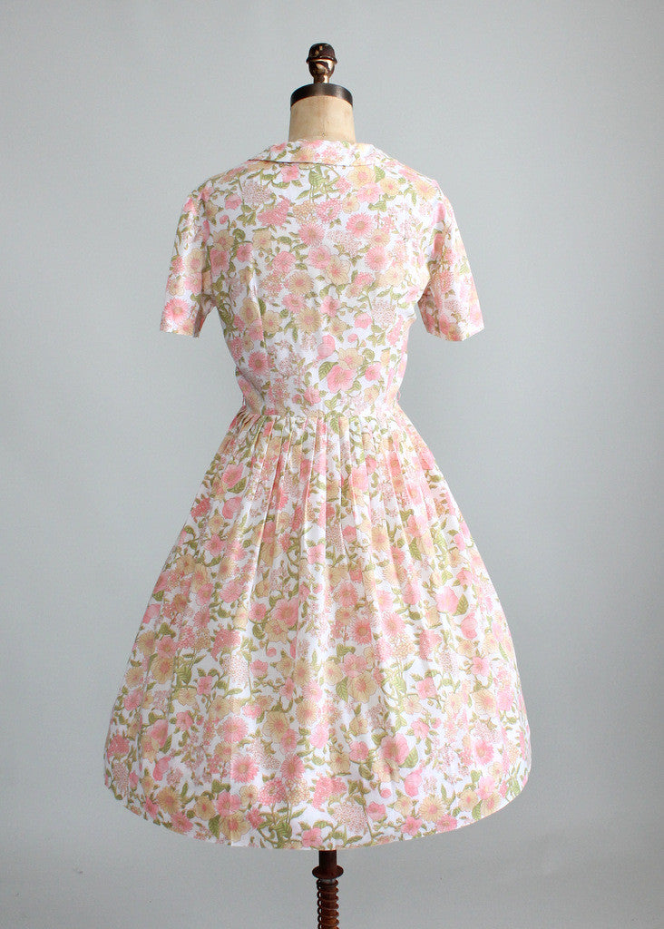 Vintage 1960s Pastel Floral Shirt Dress | Raleigh Vintage