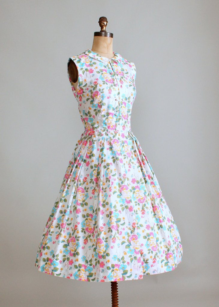 Vintage Early 1960s Shanghai Garden Floral Sundress | Raleigh Vintage