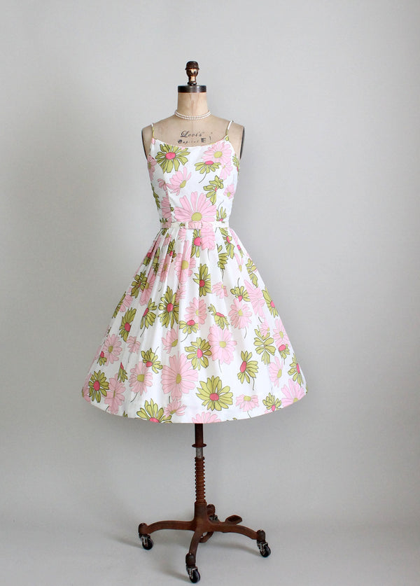 Vintage 1960s Floral Crepe Sundress - Raleigh Vintage