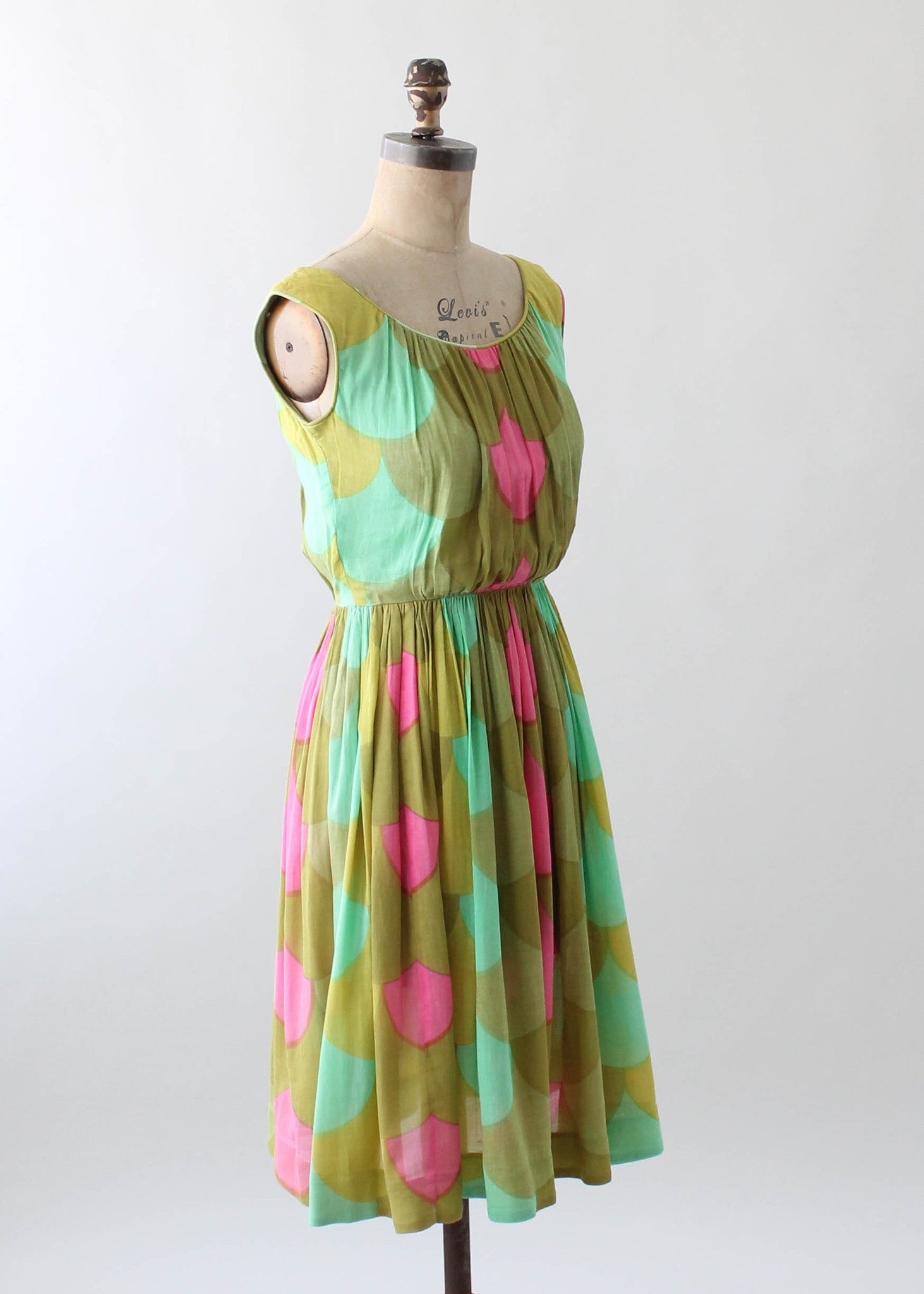 Vintage 1960s Colorful Dots Cotton Summer Dress - Raleigh Vintage