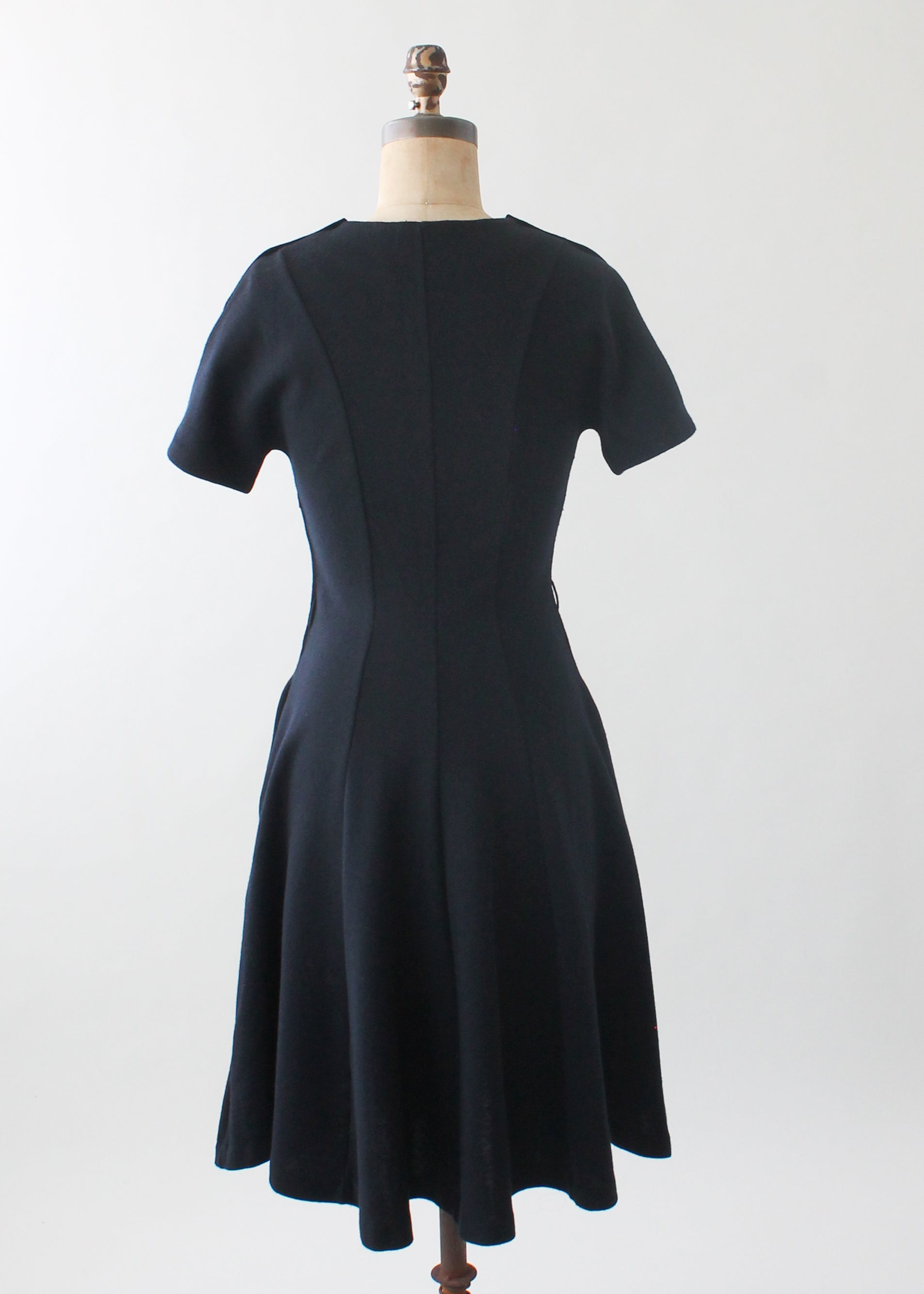Vintage 1970s Crissa Italian Knit Little Black Dress - Raleigh Vintage
