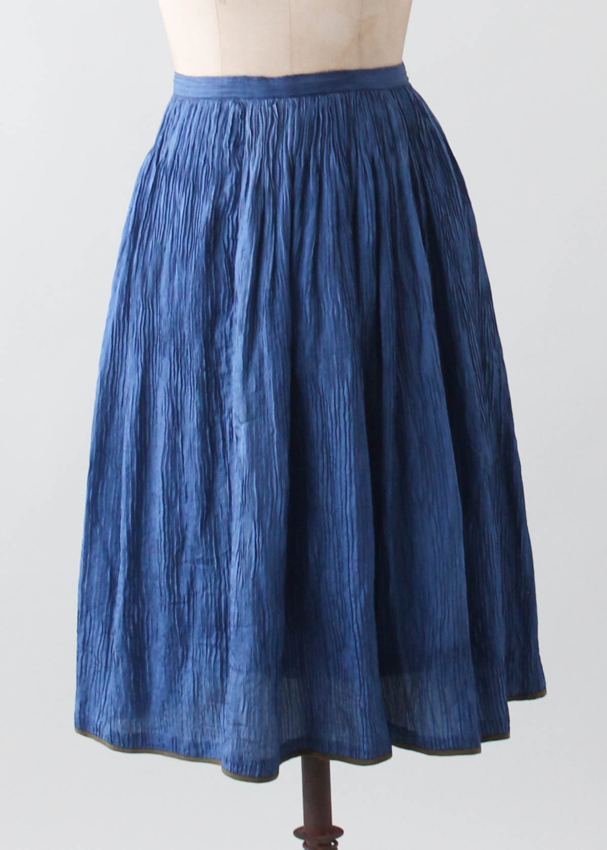 Vintage 1970s Geoffrey Beene Crinkle Silk Skirt - Raleigh Vintage