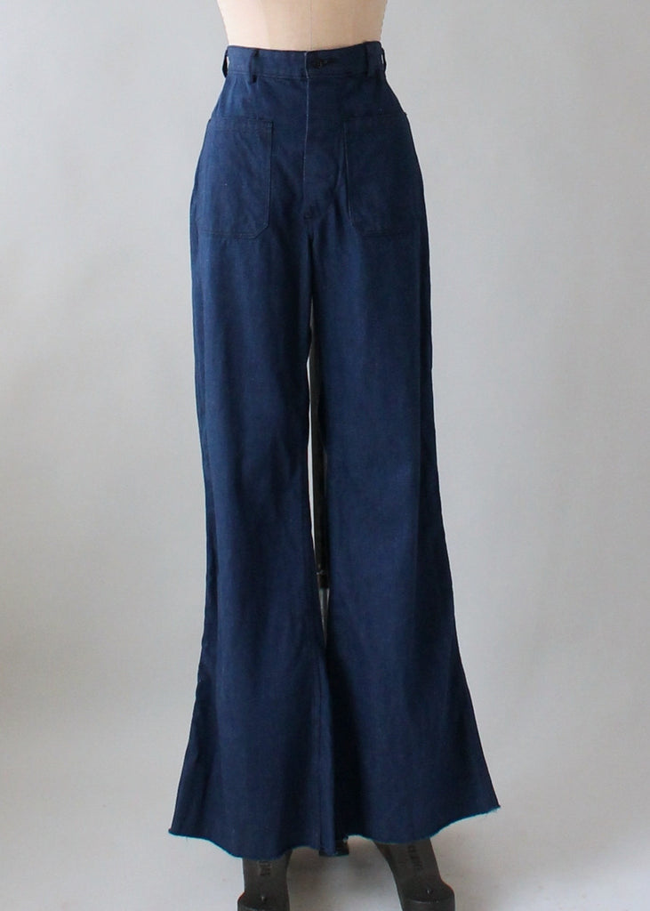 Vintage Late 1960s USN Denim Sailor Pants | Raleigh Vintage