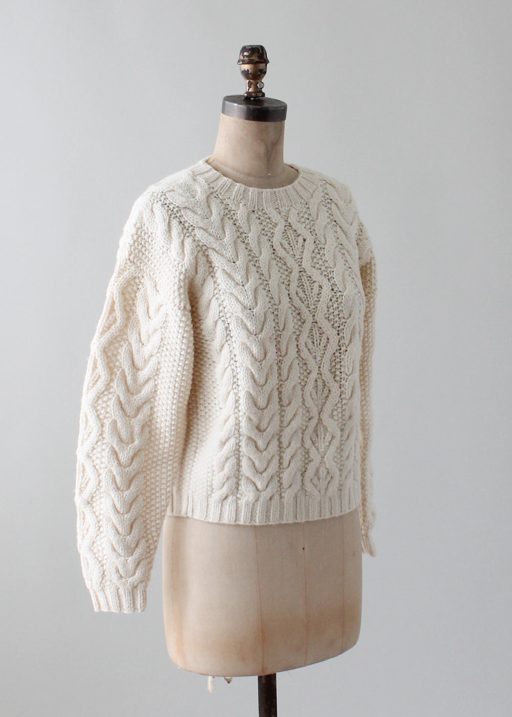 Vintage 1970s Fisherman Cable Knit Sweater Raleigh Vintage